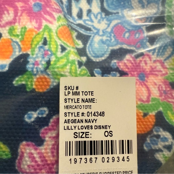 Lilly Pulitzer Mickey Mouse Canvas Tote - Picture 4 of 4